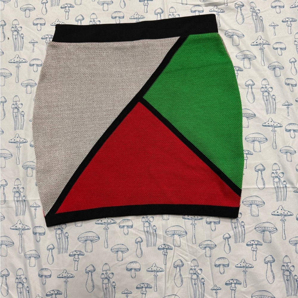 Asymmetrical Vintage Mini Pencil Skirt